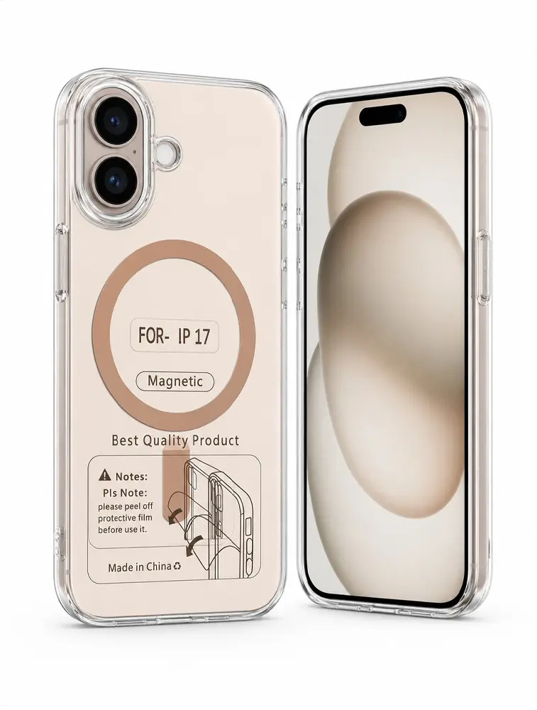  Orange Poly Magnetic Back Case for iPhone 17 