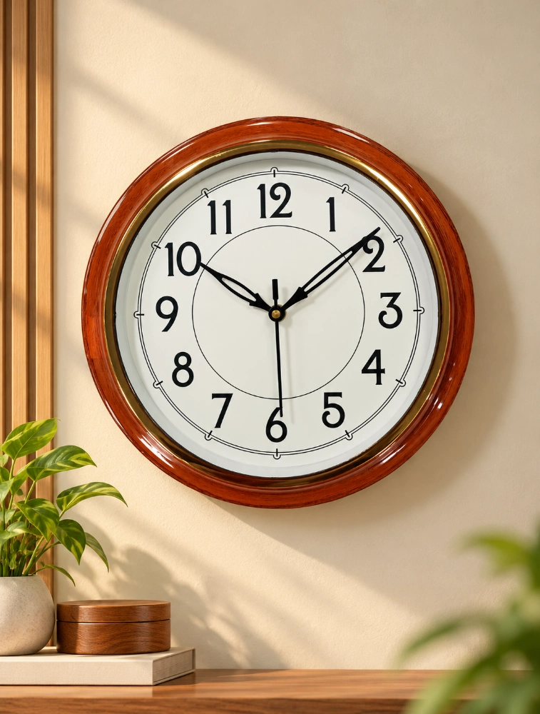 Orange Sagar Quartz Wall Clock For Home 117