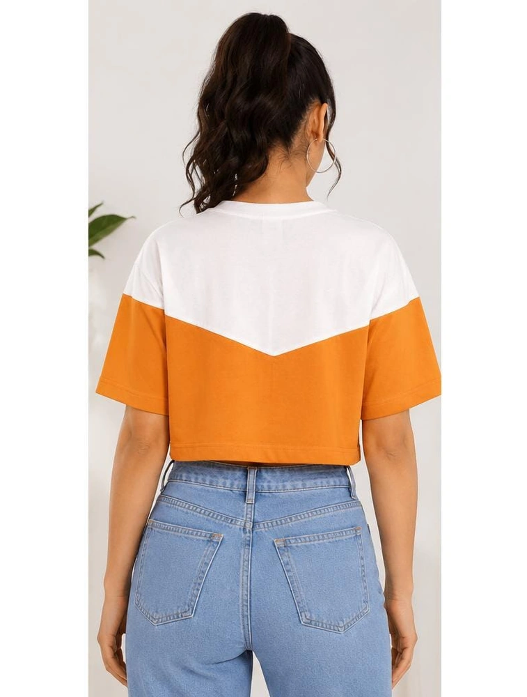 Orange Womens Classic Western CropTop — bulk from ₹314