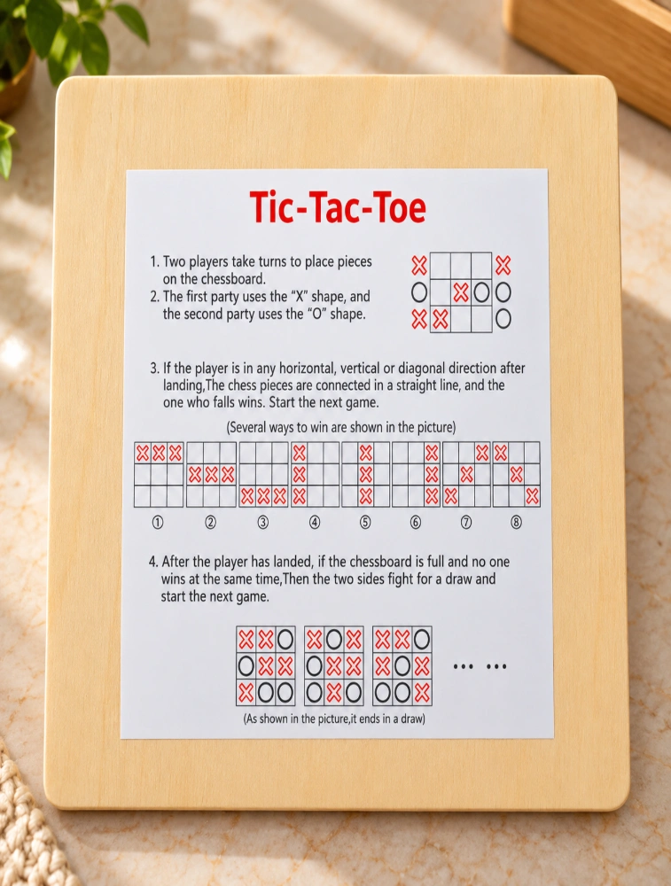 Orange XO Puzzle Game Tic Tac Toe Board