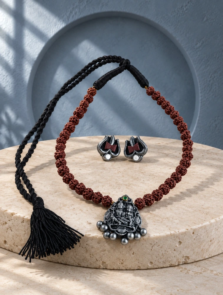 Oxidized Silver Sacred Heritage Terracotta jewellery Set