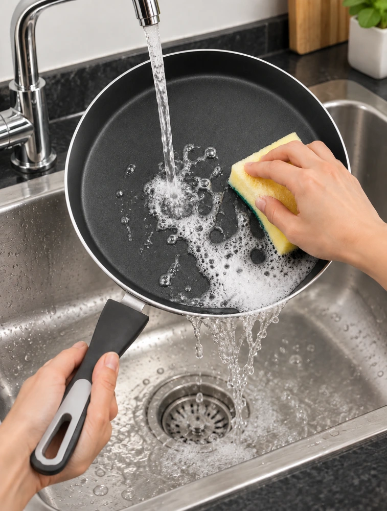 Pantium Gold 5mm Thickness And 3 Layer Coating Non Stick Tawa