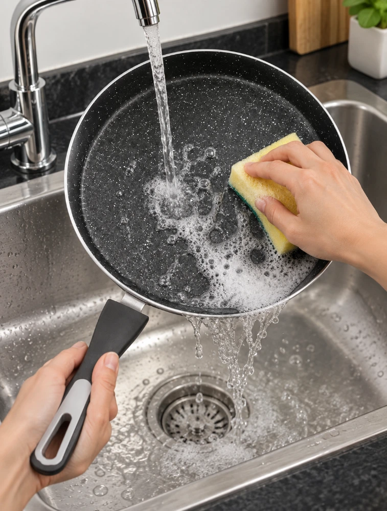 Pantium Gold 6mm Thickness And 3 Layer Coating Non Stick Tawa