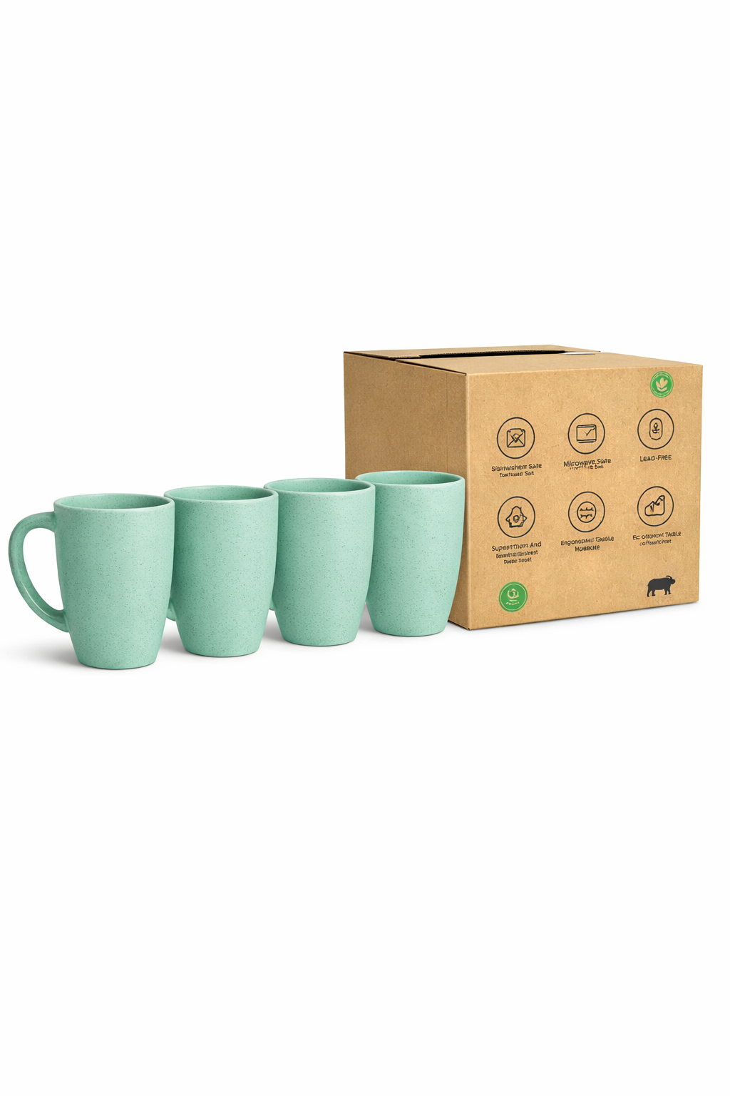 Pastel Green Vintage Brew Mug(Pack of 4)