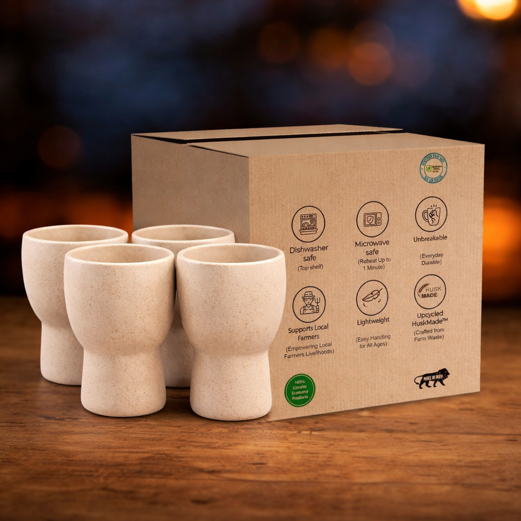 Pastel Peach Arbor Brew Mugs(Pack of 4)