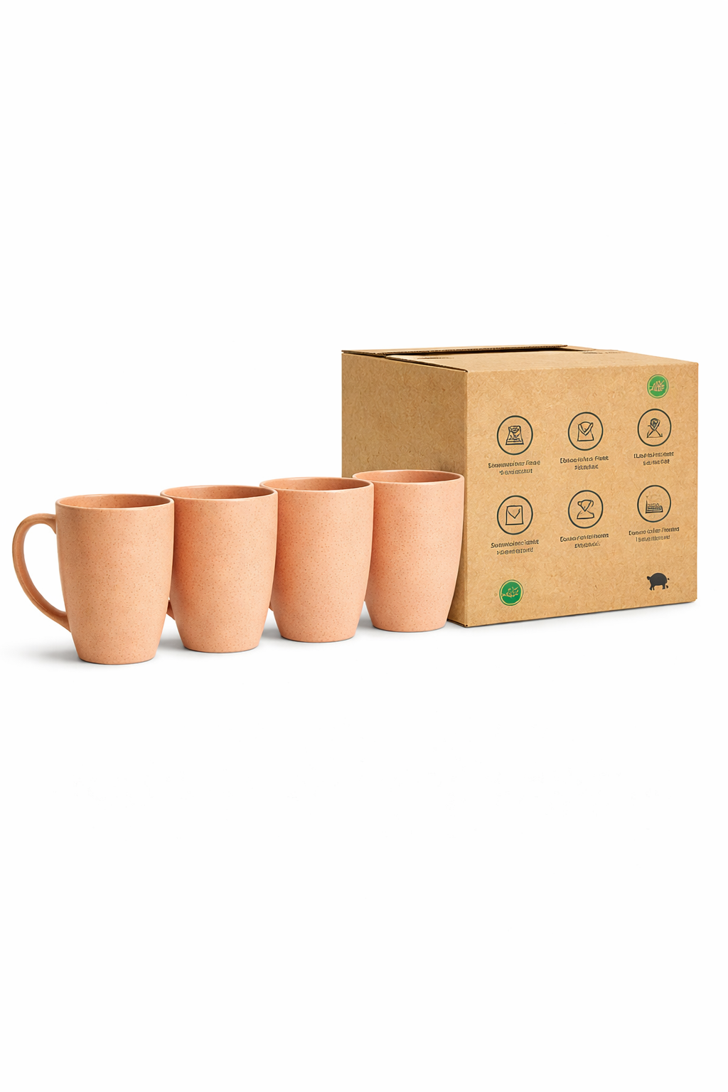 Pastel Peach Vintage Brew Mug(Pack of 4)
