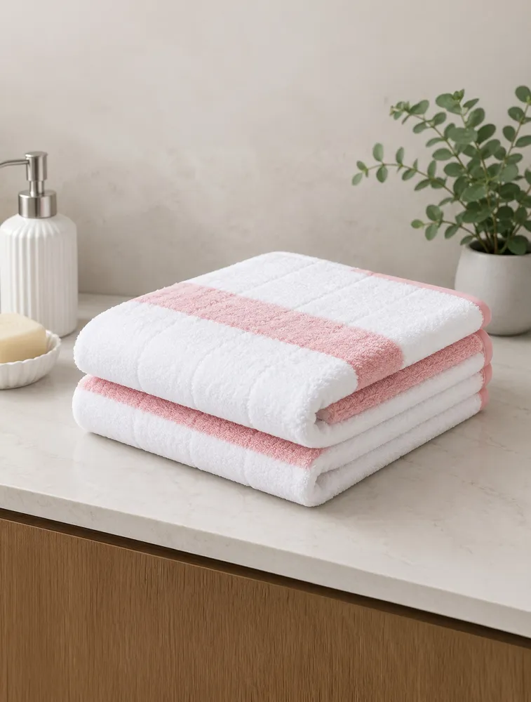 Peach Habitude Microfiber Premium Bath Towel — bulk from ₹427