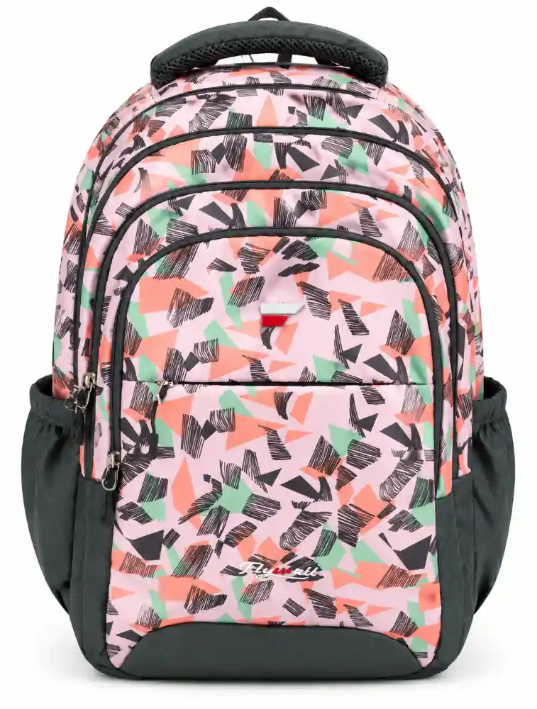 Peach with Grey Splash Kids Backpack