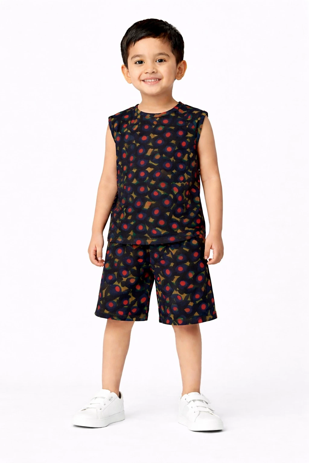 Peacock Blue Boys Printed Co ord Sets