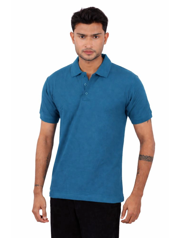 Petrol Blue Lacoste 220 to 240 GSM Polo T Shirt