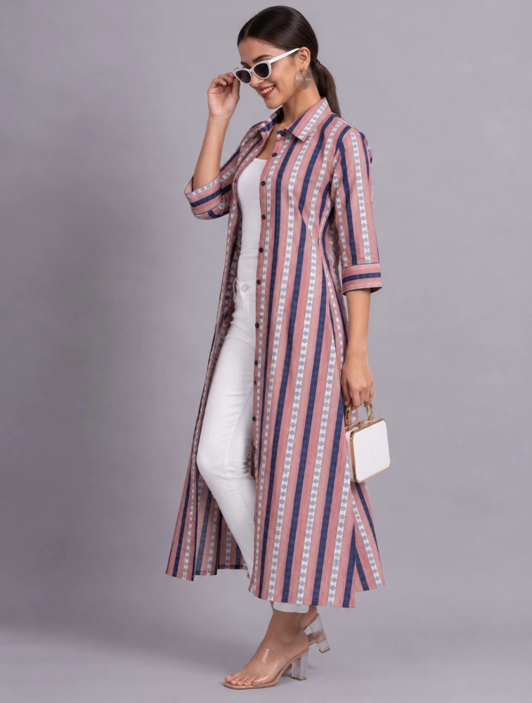 Pink Womens Longline Shrugs