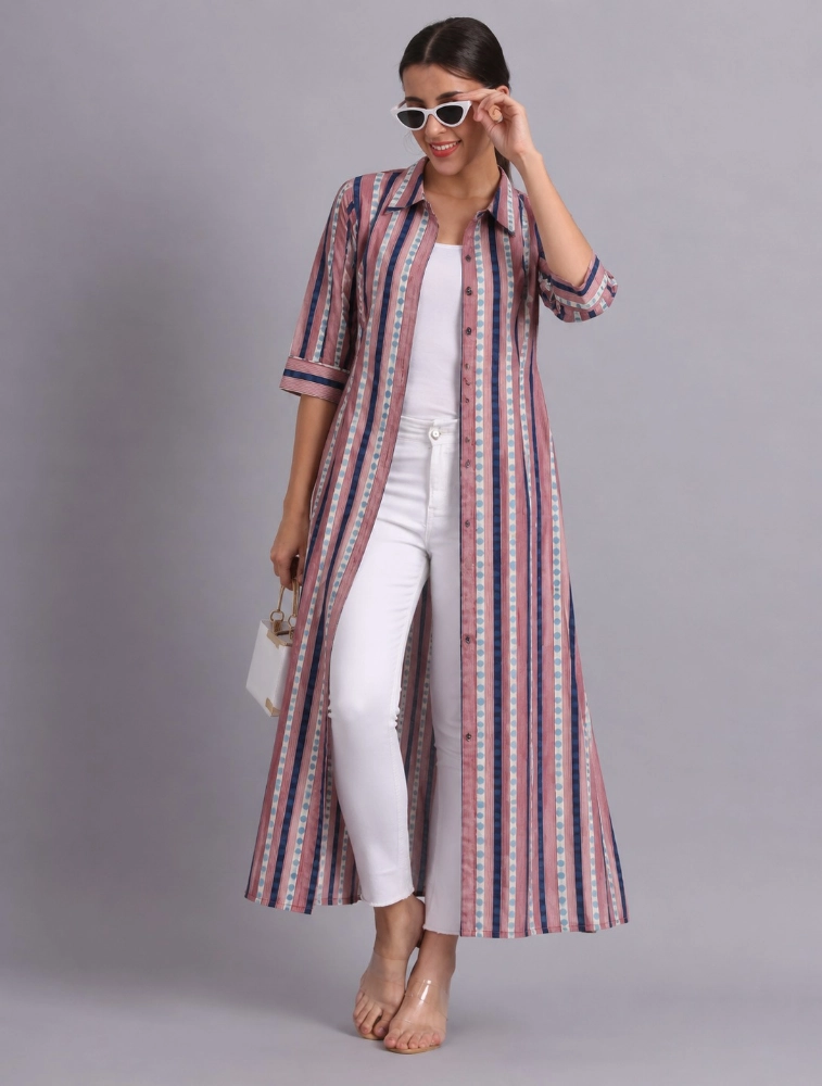 Pink  Womens Longline  Shrugs
