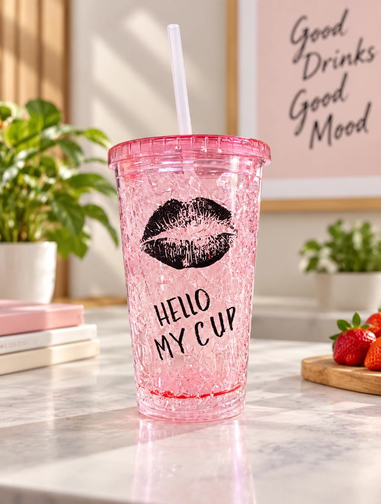 Pink Cool Sip Textured Tumbler