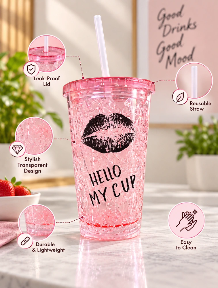 Pink Cool Sip Textured Tumbler