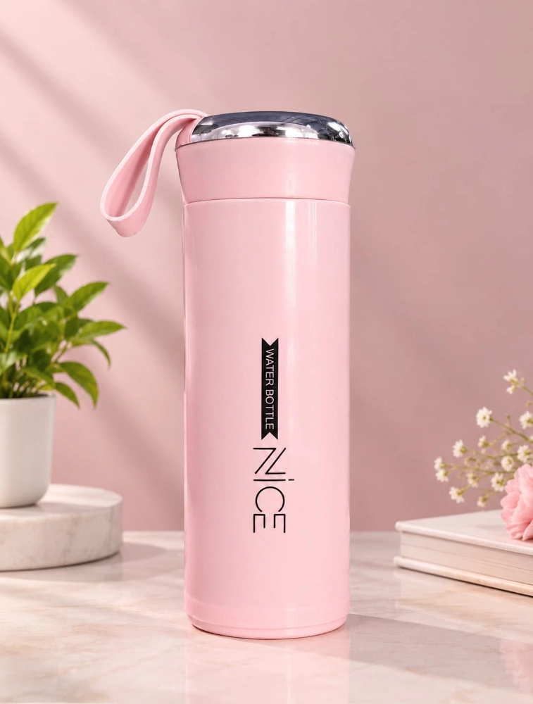 Pink Dual Layer Glass Water Bottle