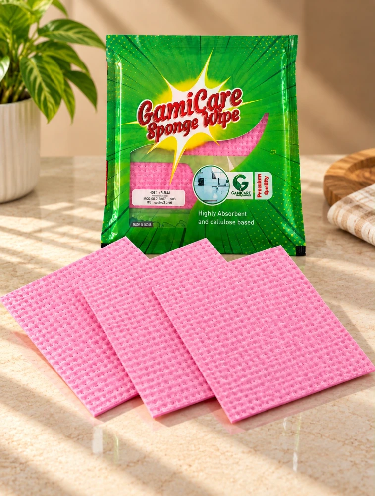  Pink GamiCare Sponge Wipe