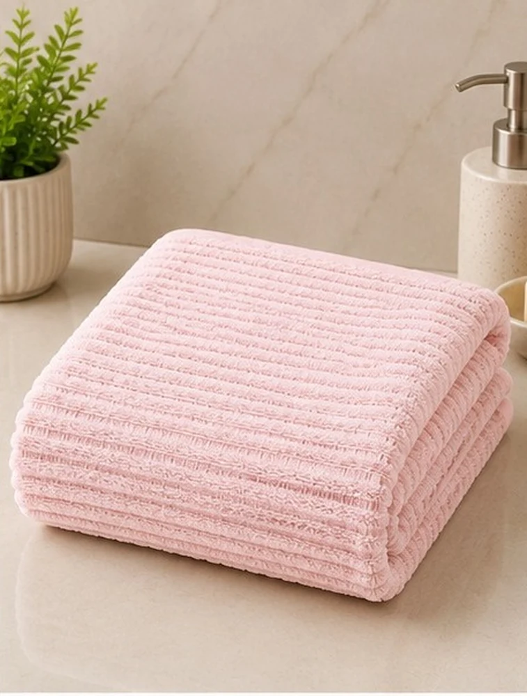 Pink Habitude Microfiber SoftNest Premium Bath Towel