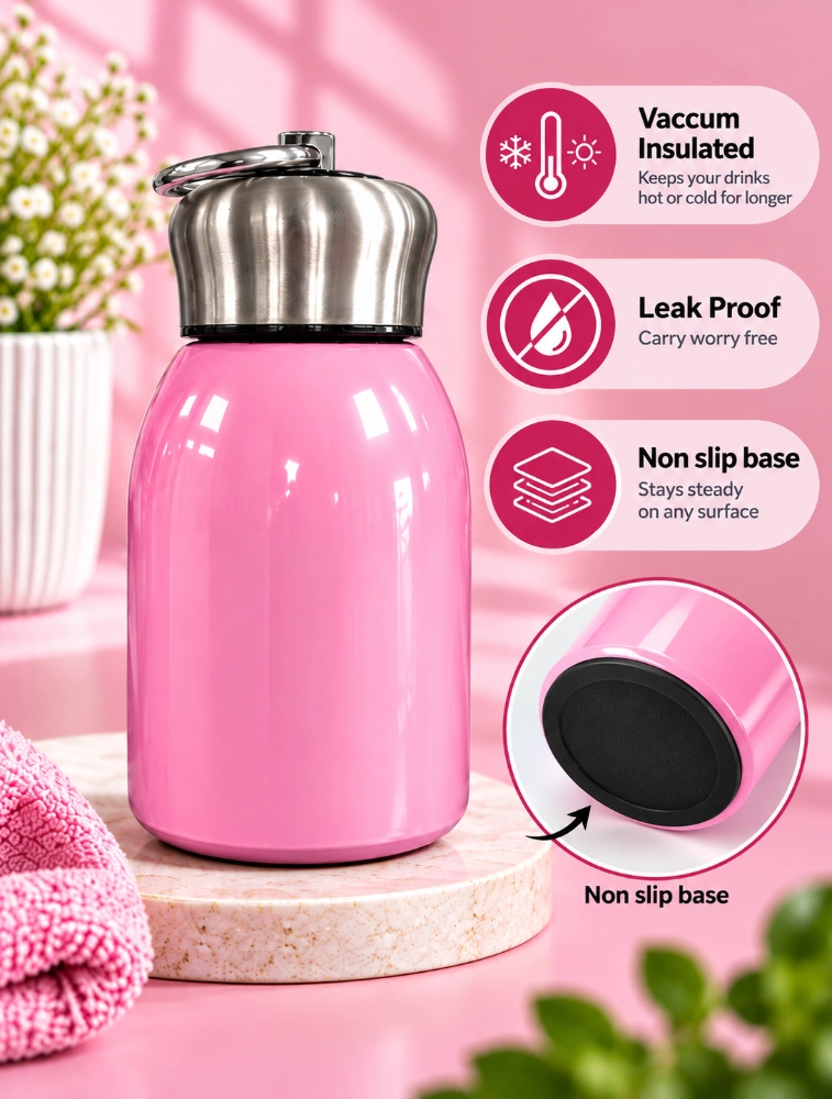Pink Mini Stainless Steel Vacuum Mug