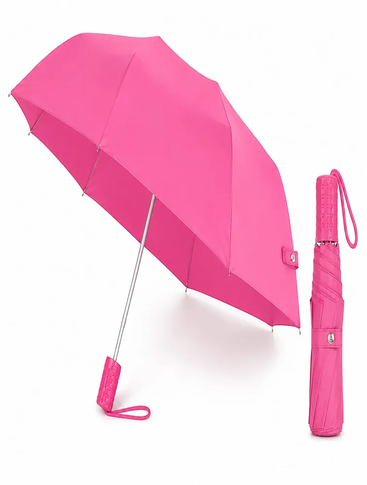 Pink Portable 3 Fold Umbrella
