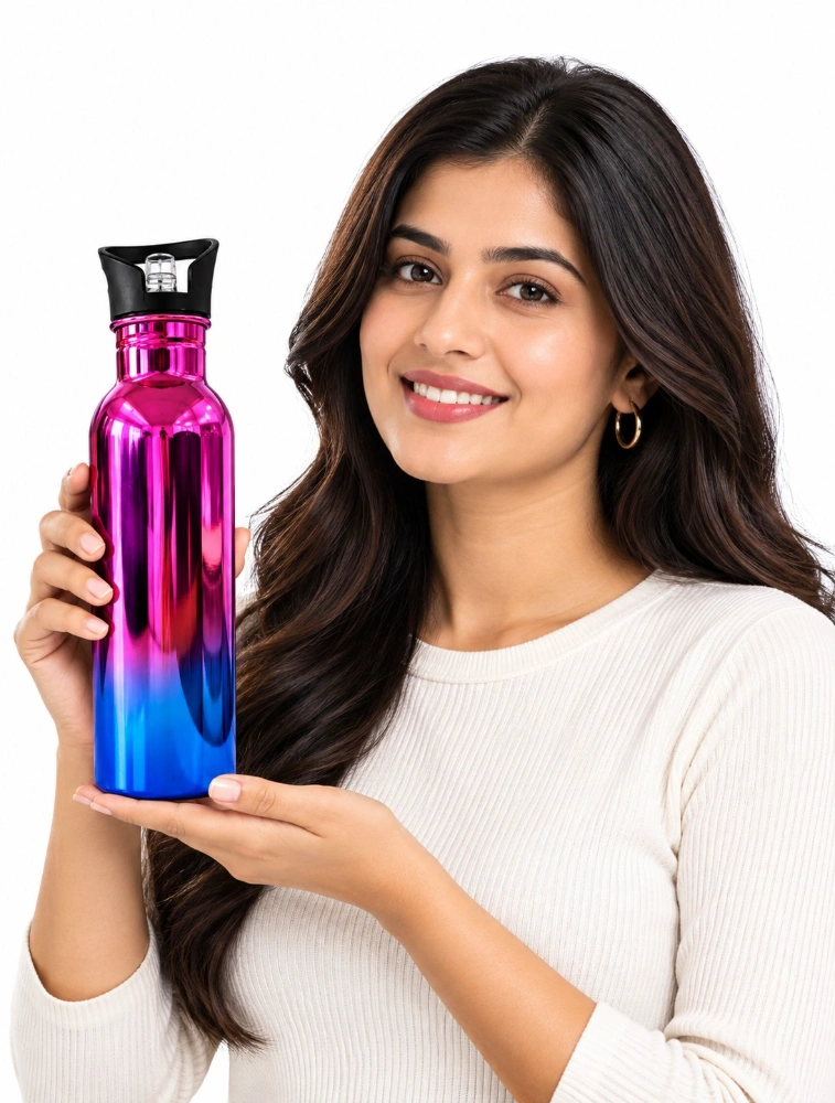 Pink Premium Gradient Sports Water Bottle — bulk from ₹282