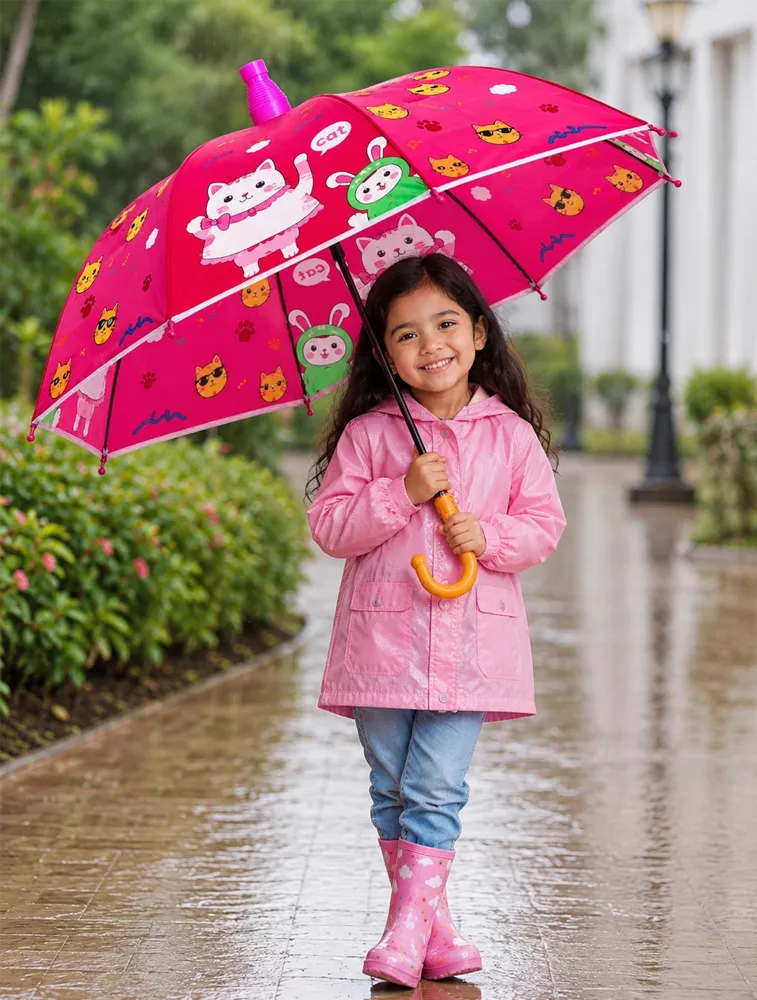 Pink Shutter Style Kids Umbrella