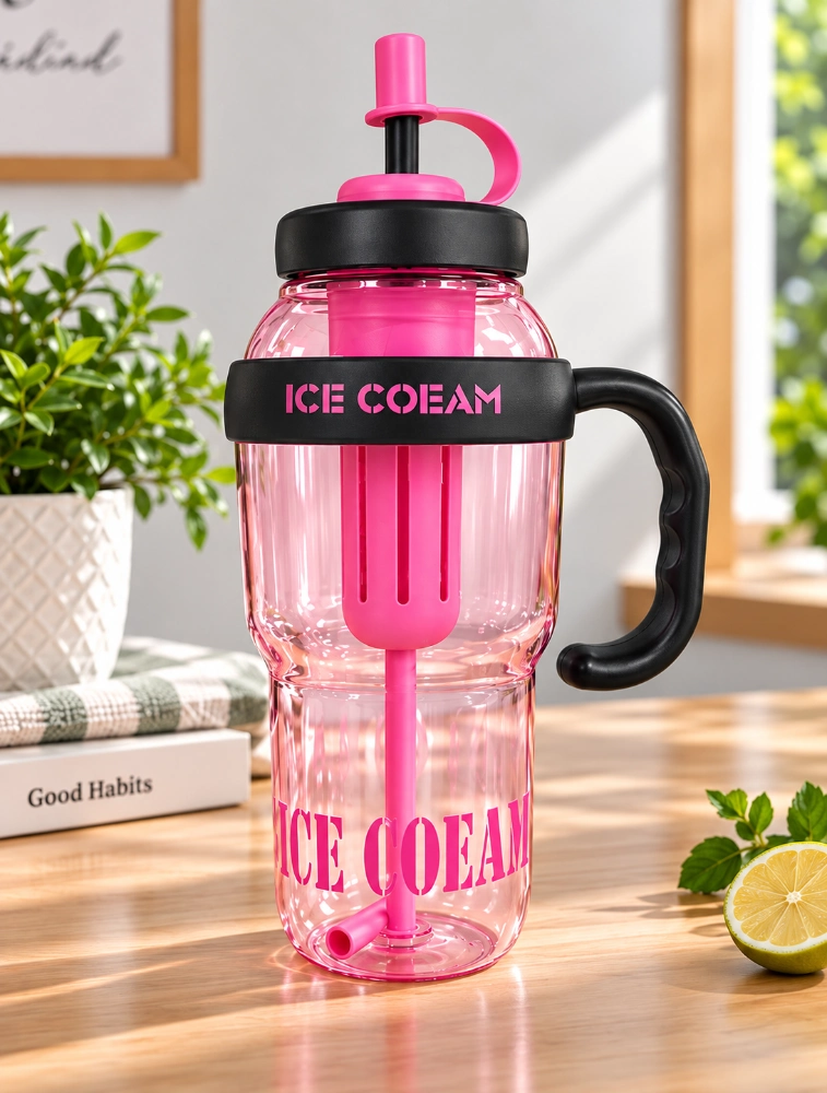 Pink Transparent Fruit Infuser Water Bottle