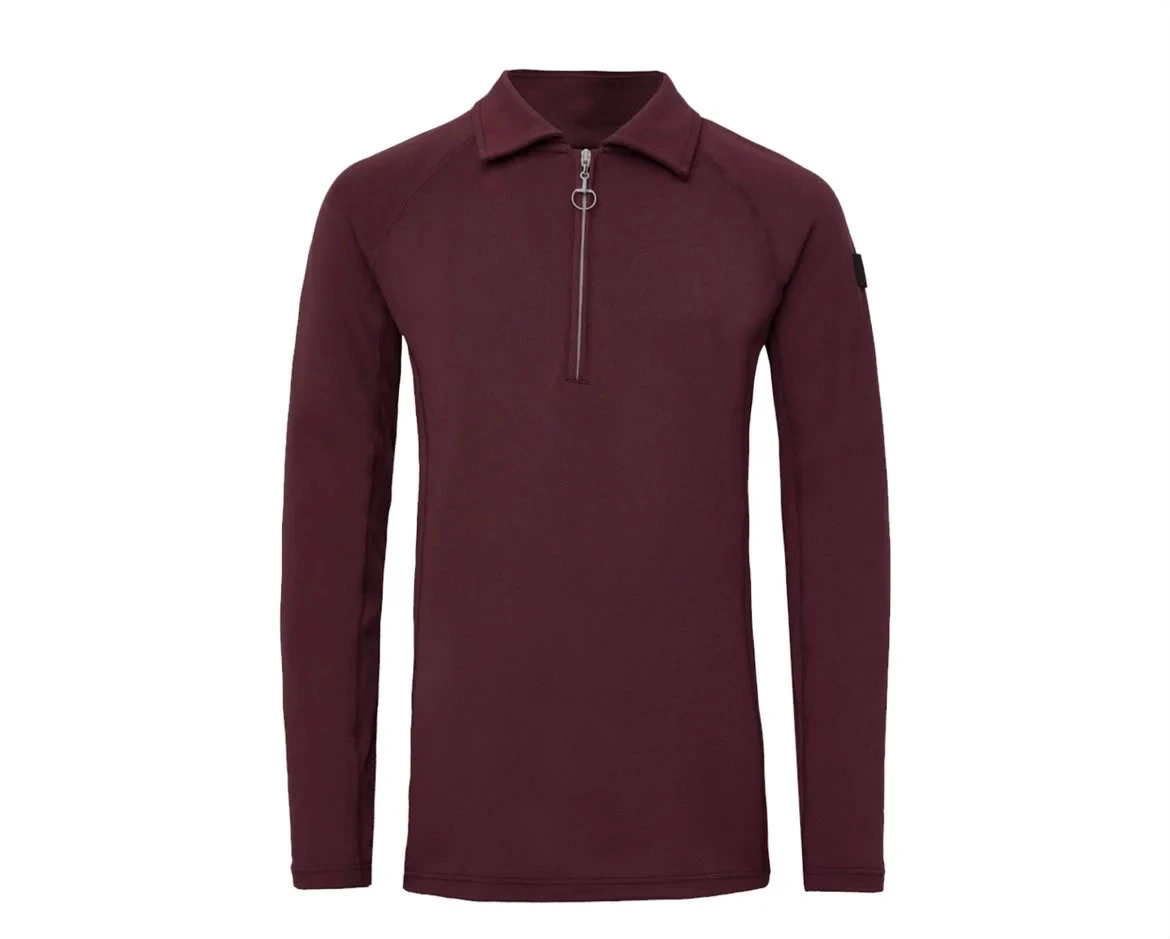 Anshu fashion shop Poly Lycra 160 to 180 GSM Polo Full Sleeve Half Zipper T Shirt