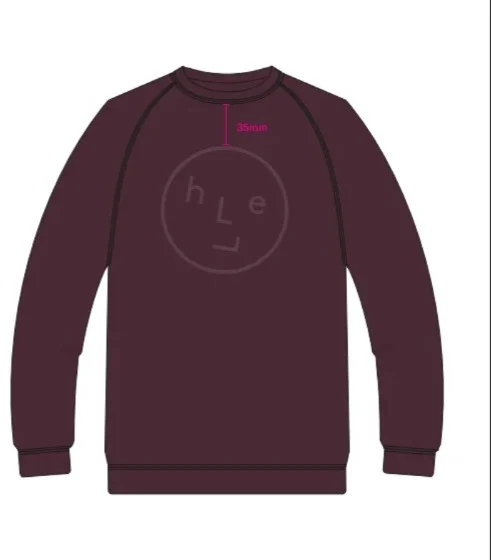 Burgundy Polycotton 300 GSM Raglan Full Sleeve Sweatshirt