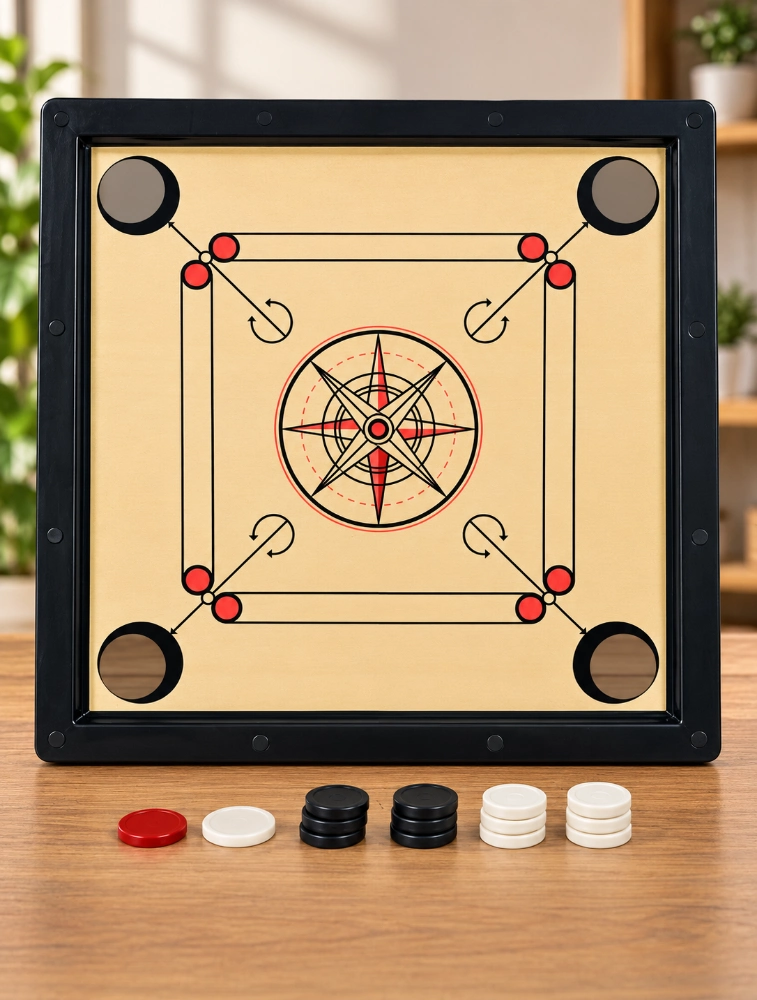 Premium Plastic Carrom Board Game
