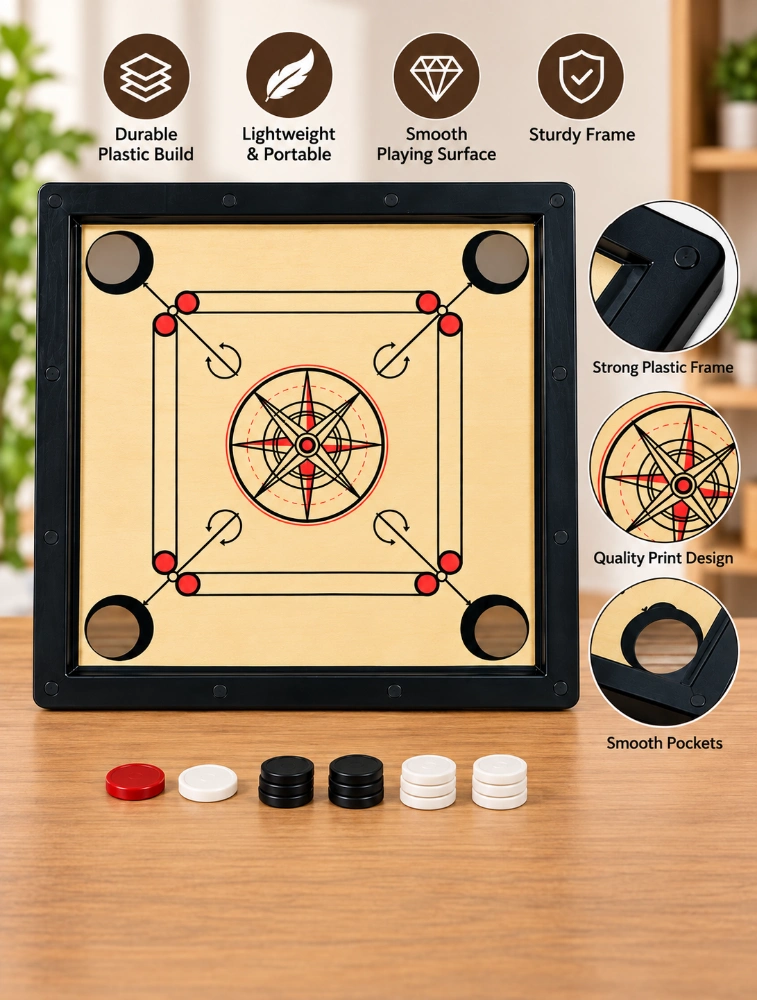 Premium Plastic Carrom Board Game