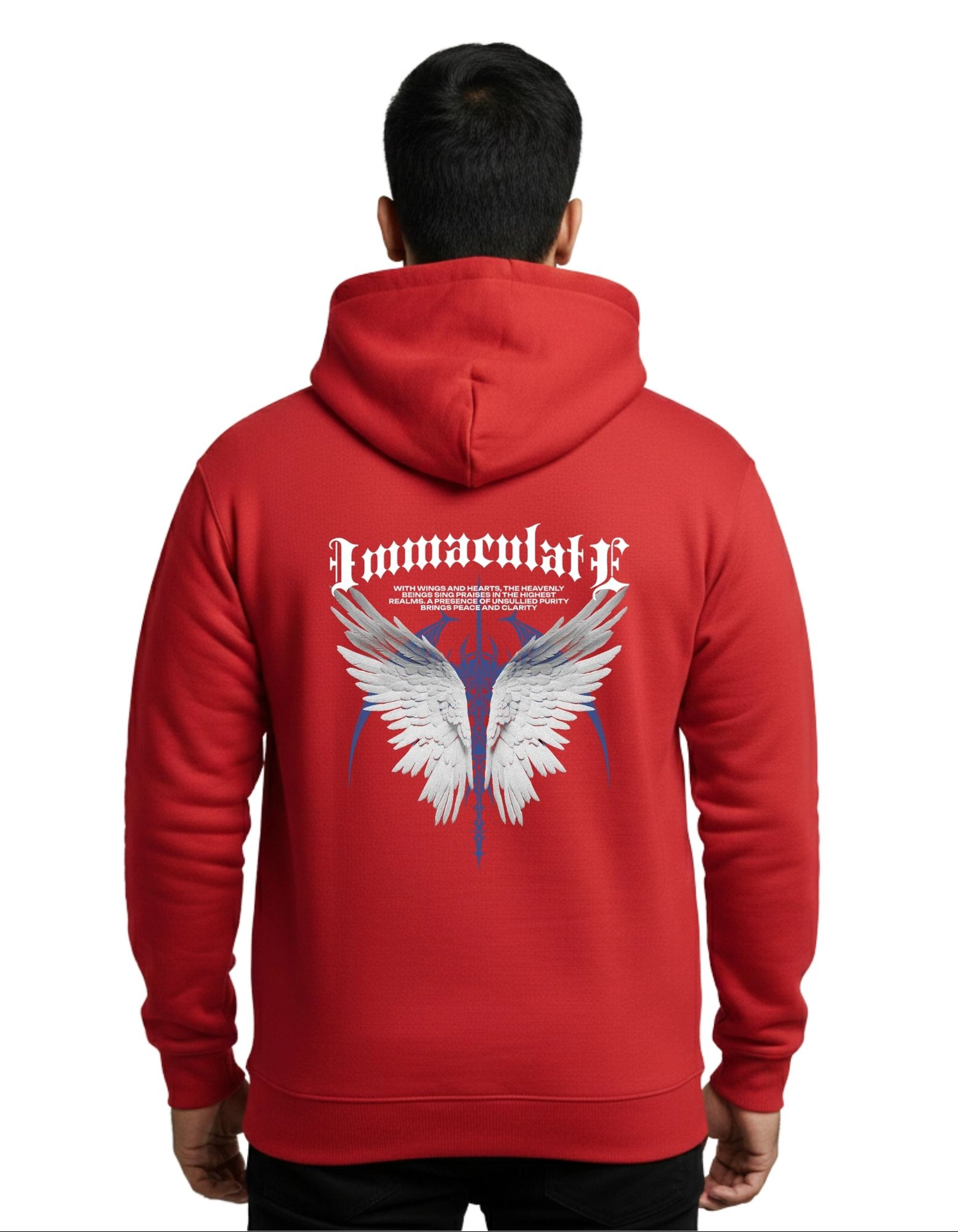 Pure Soul Cotton Hoodie Without Zipper 300 GSM Red