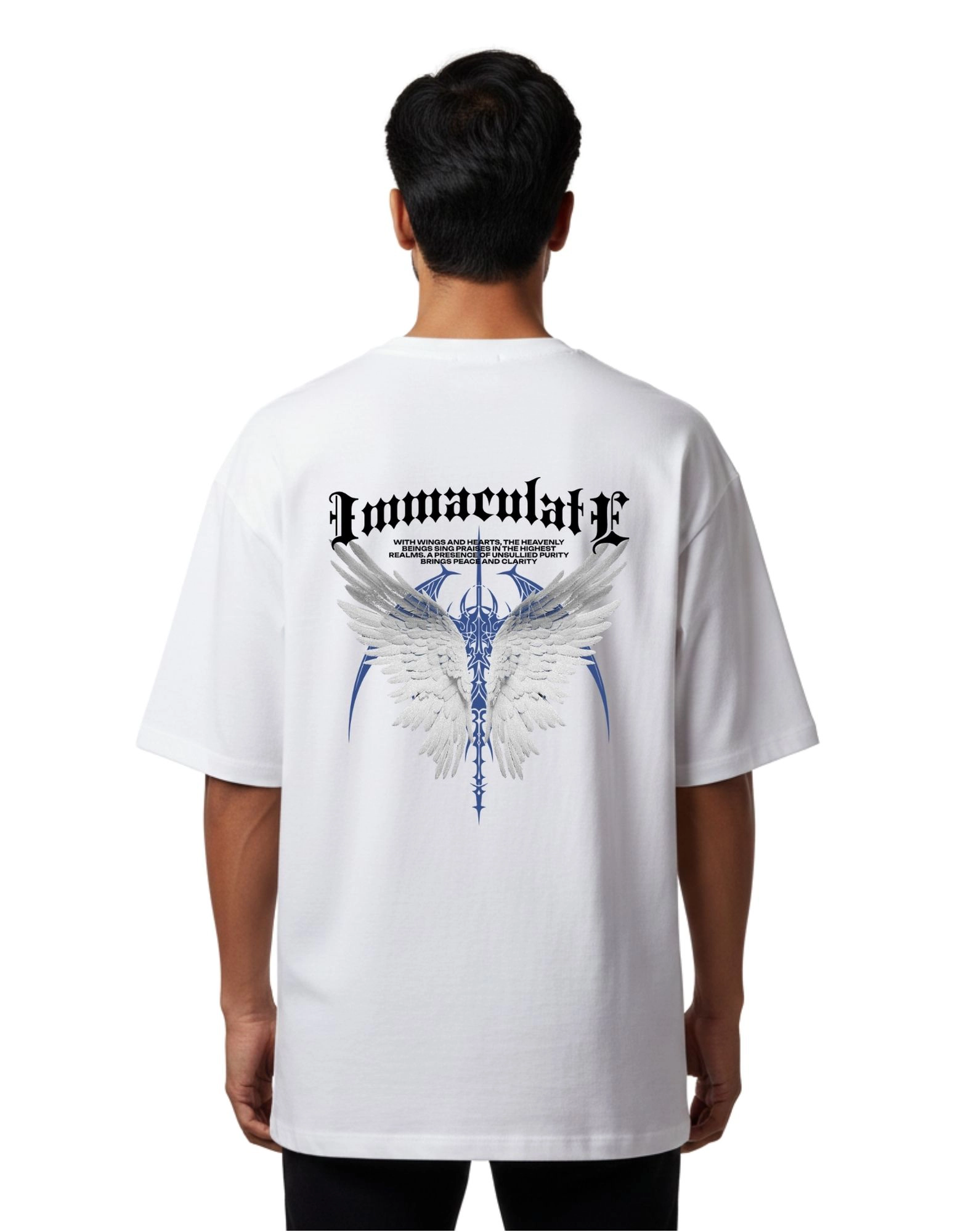 Pure Soul Oversized Cotton French Terry T-Shirt 240 GSM White