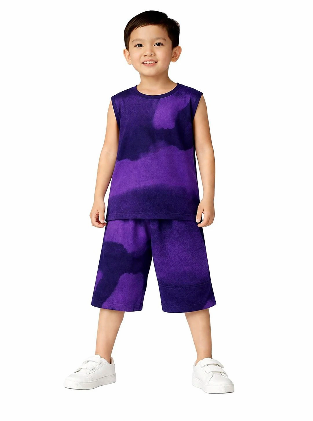 Purple Boys Printed Co ord Sets