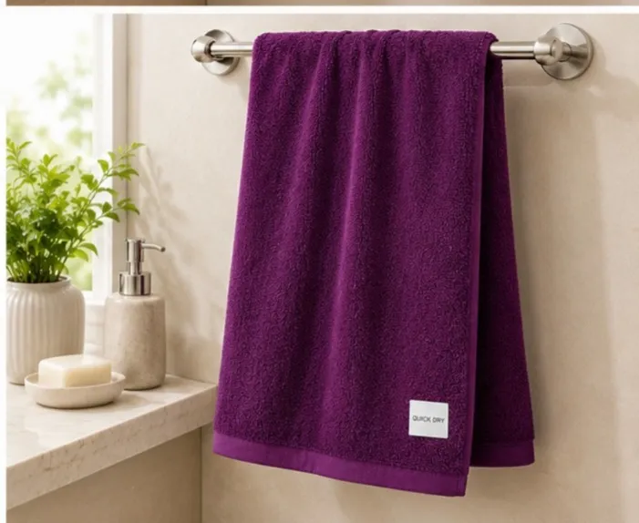 Purple Habitude Microfiber Premium Hand Towel
