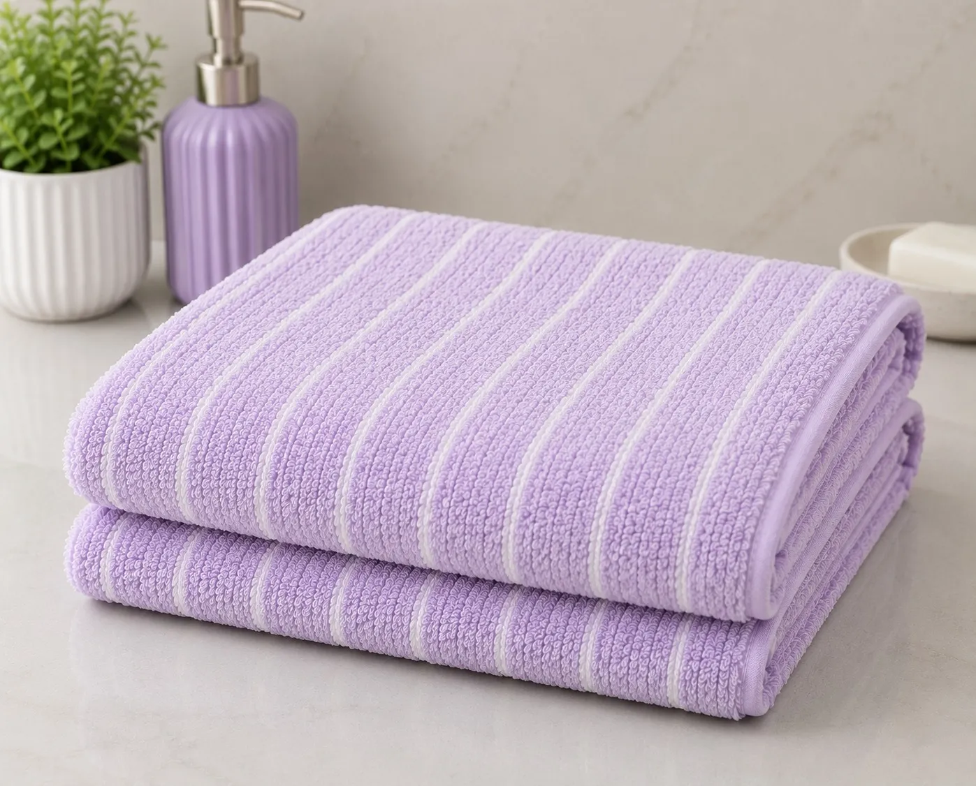 Purple Habitude Microfier SoftNest Premium Bath Towel