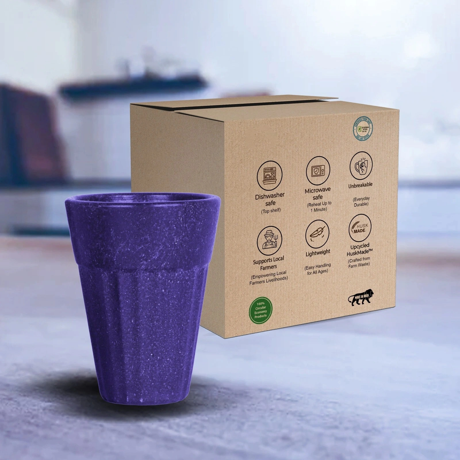 Purple Mini HuskChai Cup(Pack of 4)