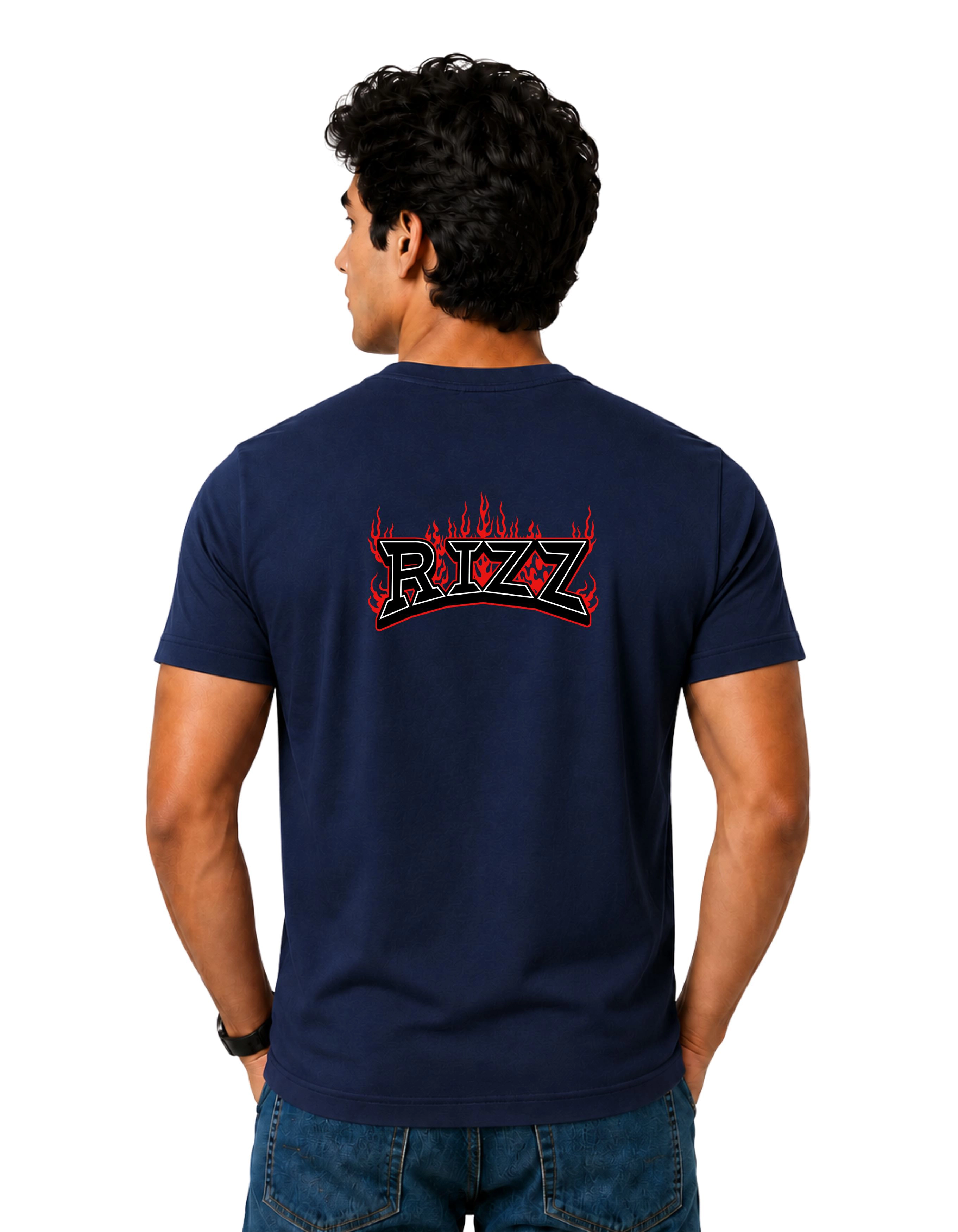 RIZZ Cotton Round Neck T-Shirt 180 GSM Navy Blue