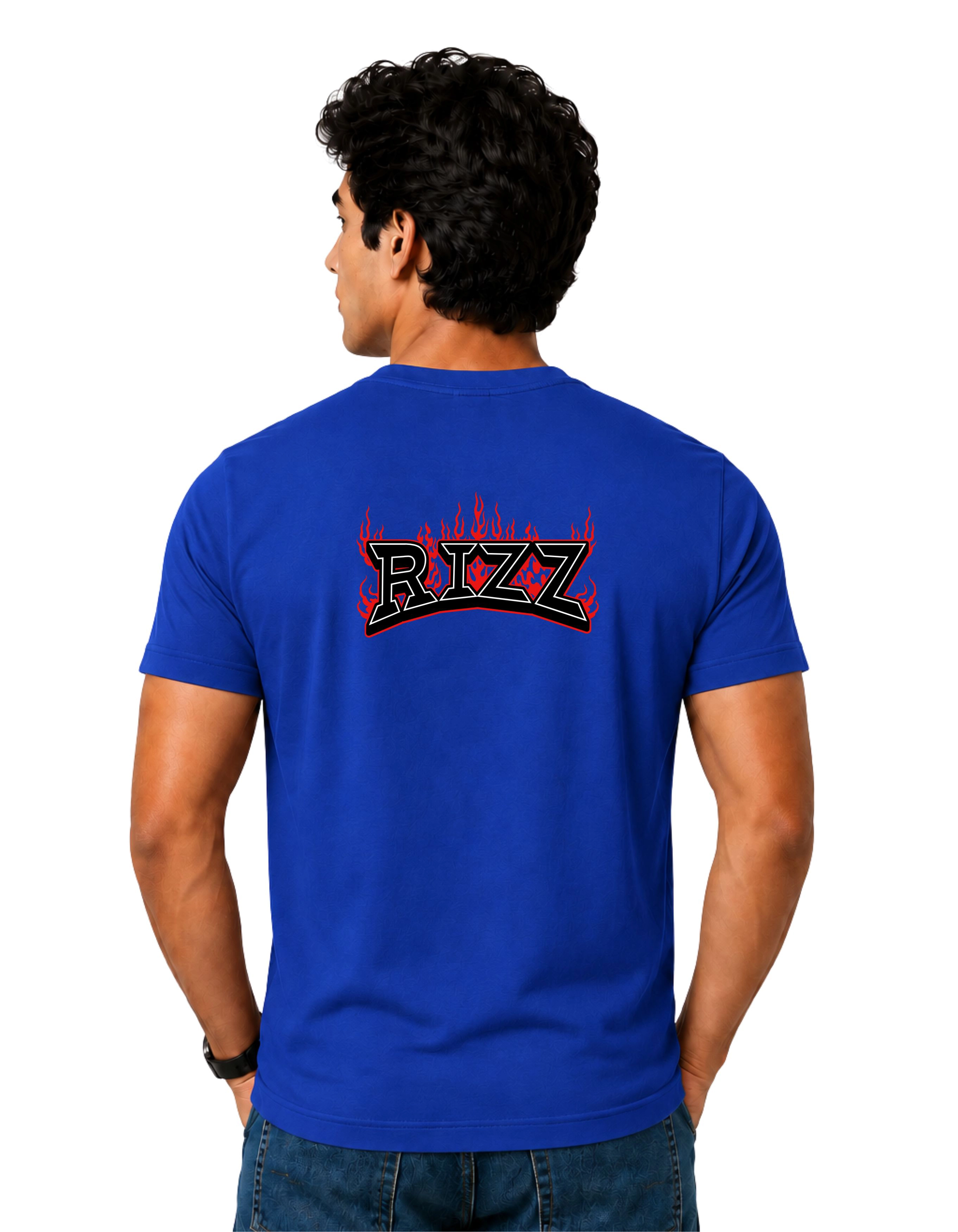 RIZZ Cotton Round Neck T-Shirt 180 GSM Royal Blue
