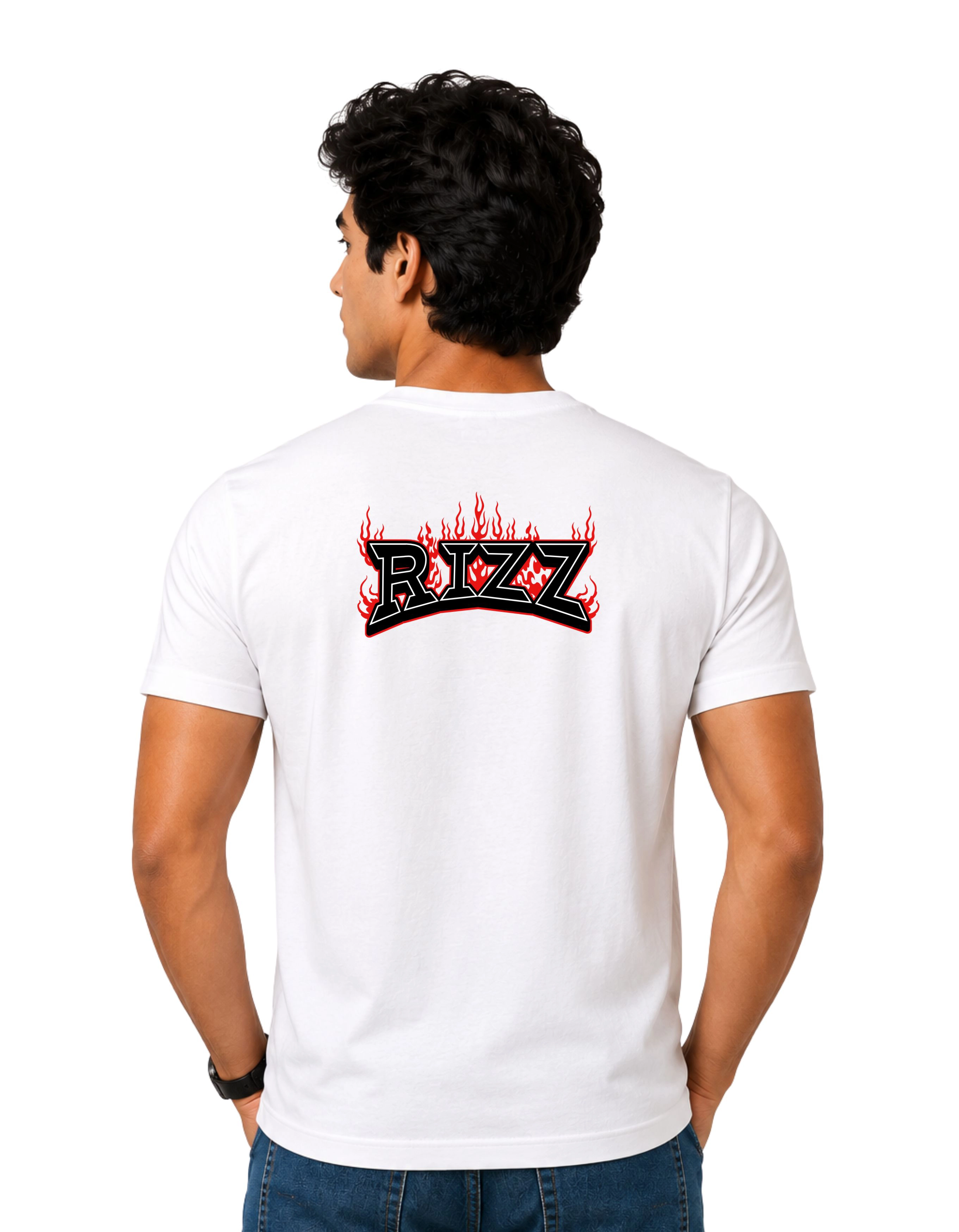 RIZZ Cotton Round Neck T-Shirt 180 GSM White