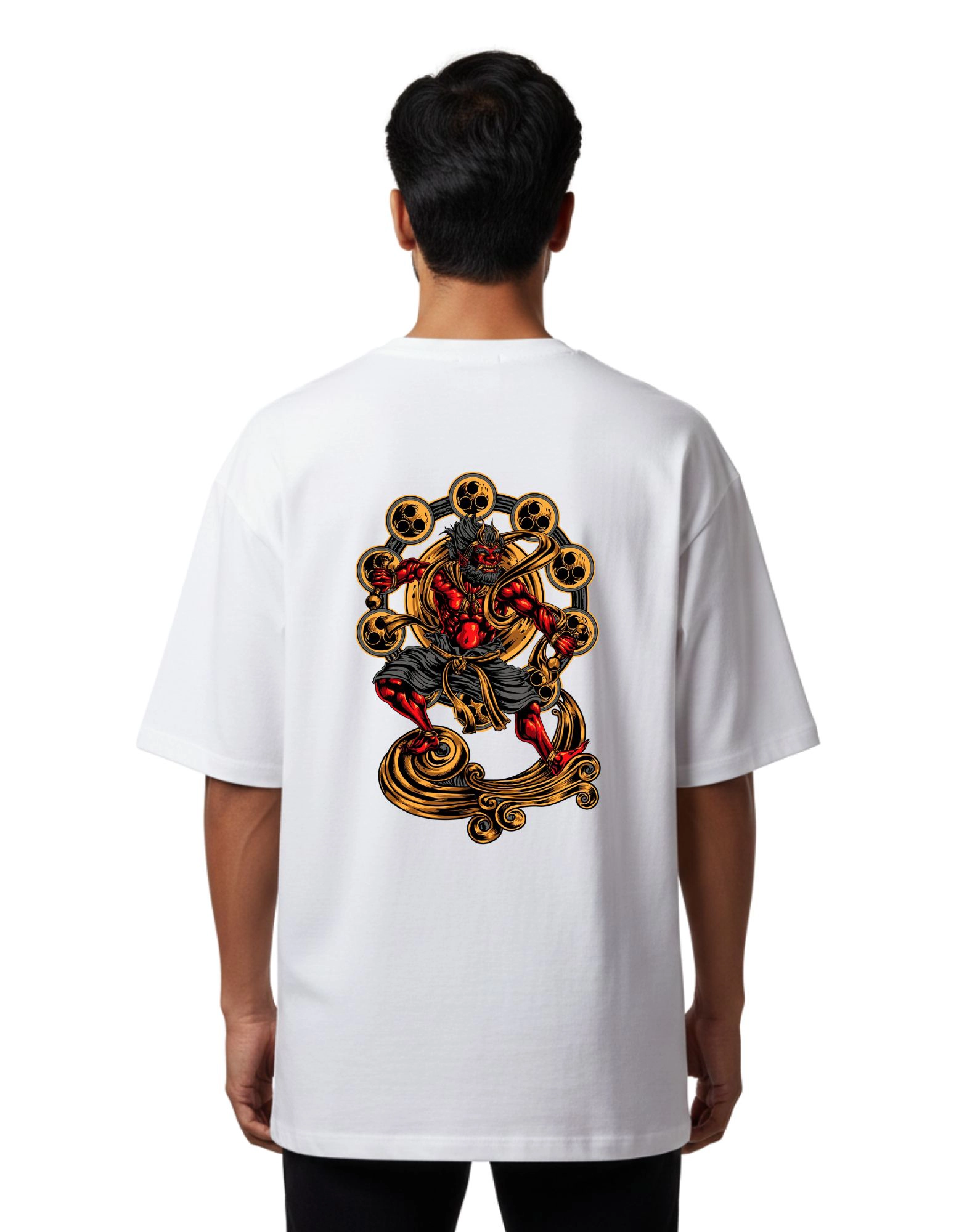 Raijin Oversize Cotton French Terry T-Shirt 240 GSM White