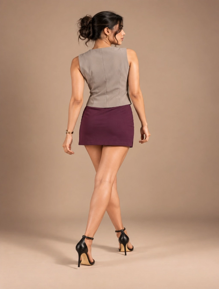 Raisin A Line Mini Skirt