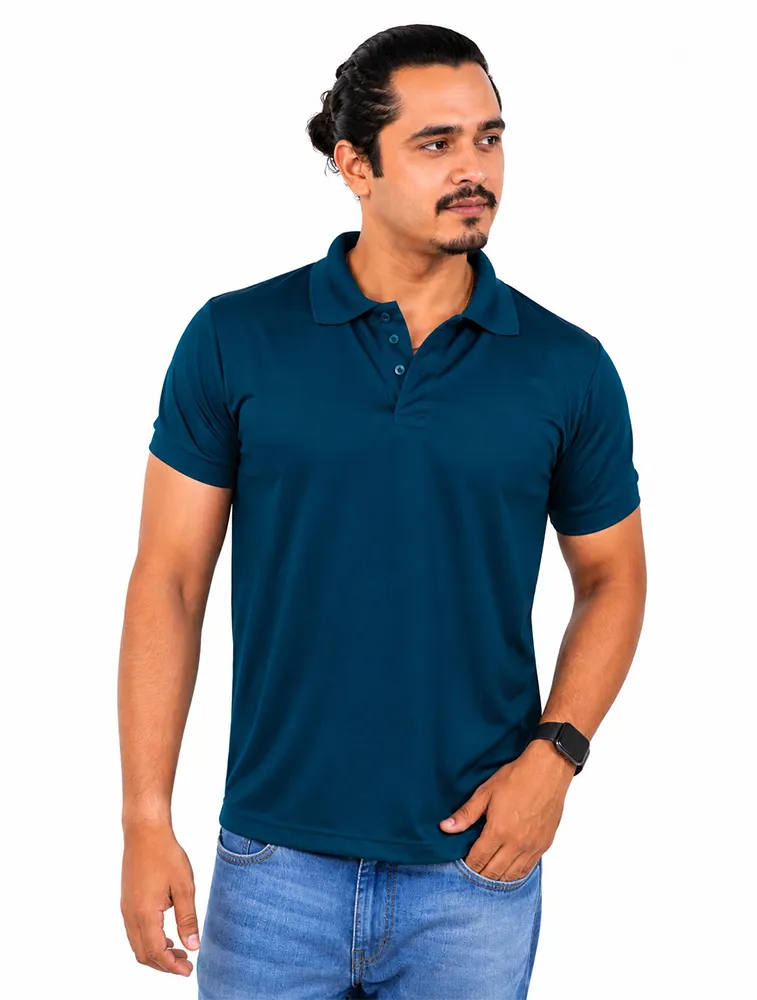 Rama Blue Premium Mars Polo Half Sleeve 200GSM Tshirts