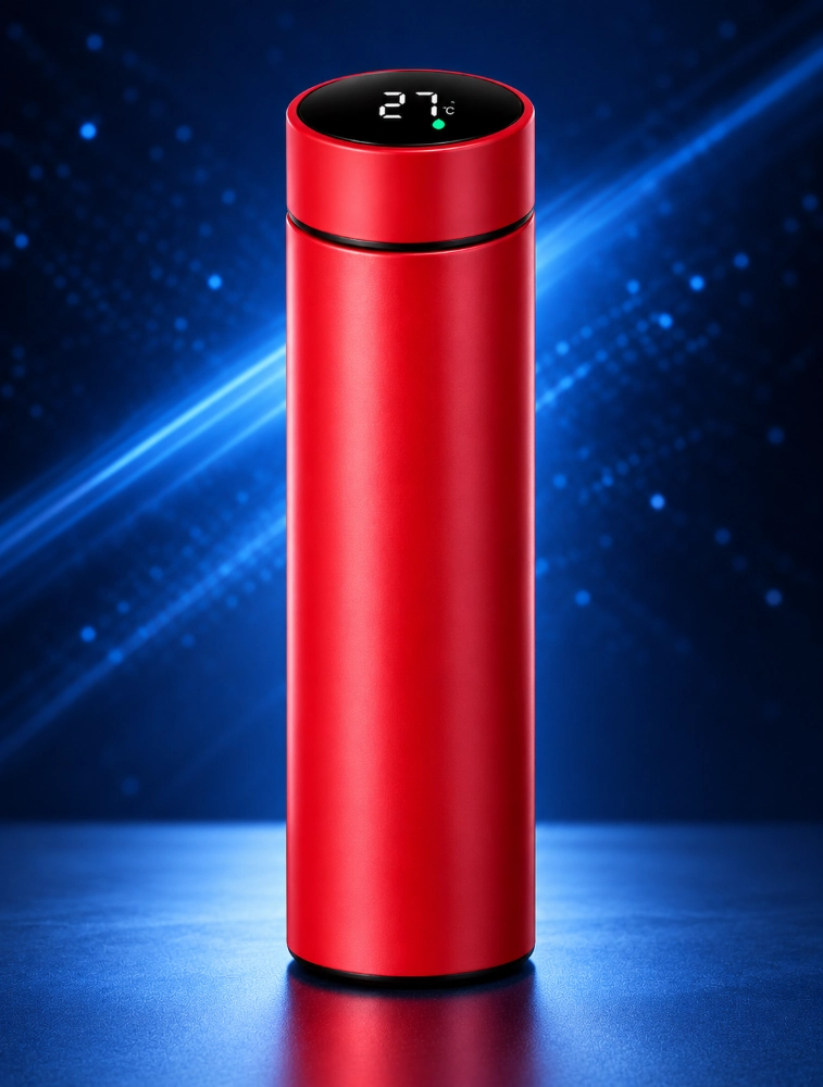 Red 500 ML Smart Thermos Water Bottle