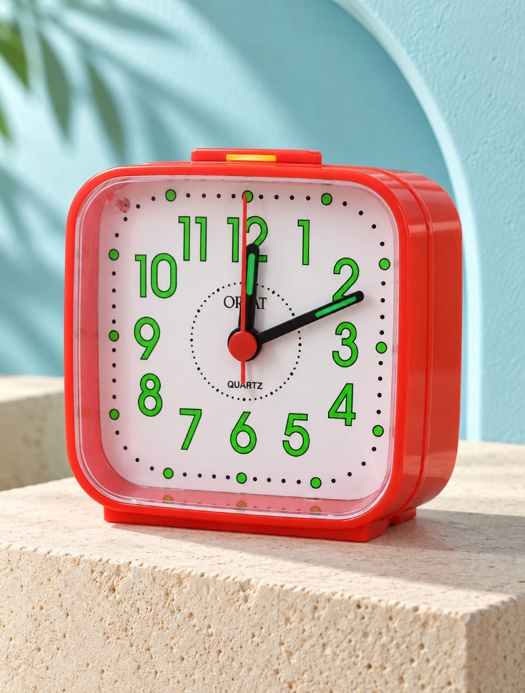 Red Analog Alarm Clock with Snooze  Light TBZL 167