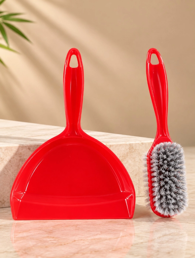 Red Dustpan with Brush Multi Purpose Combo Set