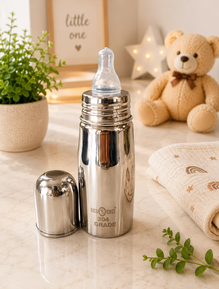 Red Kitchen Chef Premium Steel Feeding Bottle 250ML — bulk from ₹1095