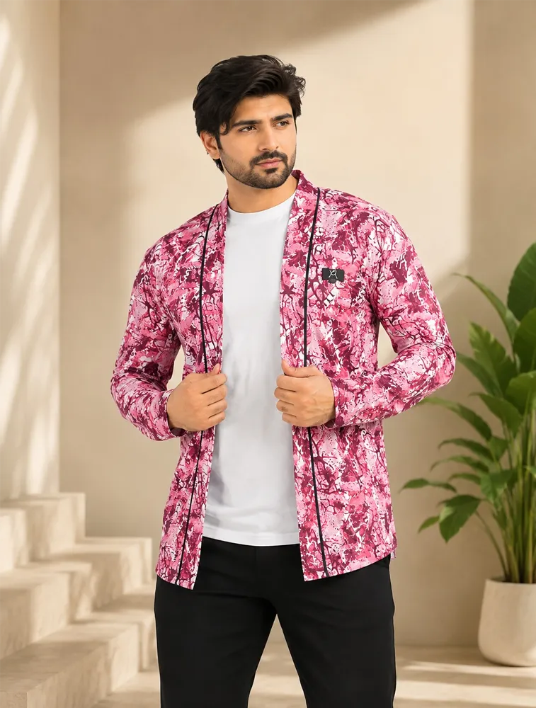 Red Mens Premium Printed Jackets — bulk from ₹345