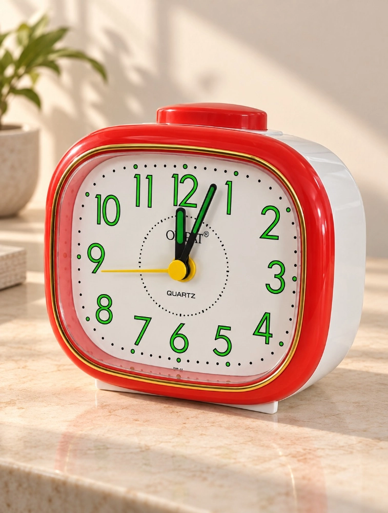 Red ORPAT ClassicTick Quartz Alarm Clock  647 