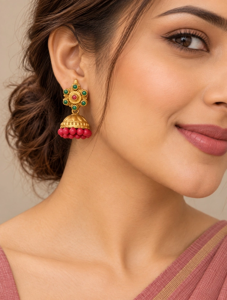Red Simple Beauty with a Traditional touch Terracotta Jewellery Set