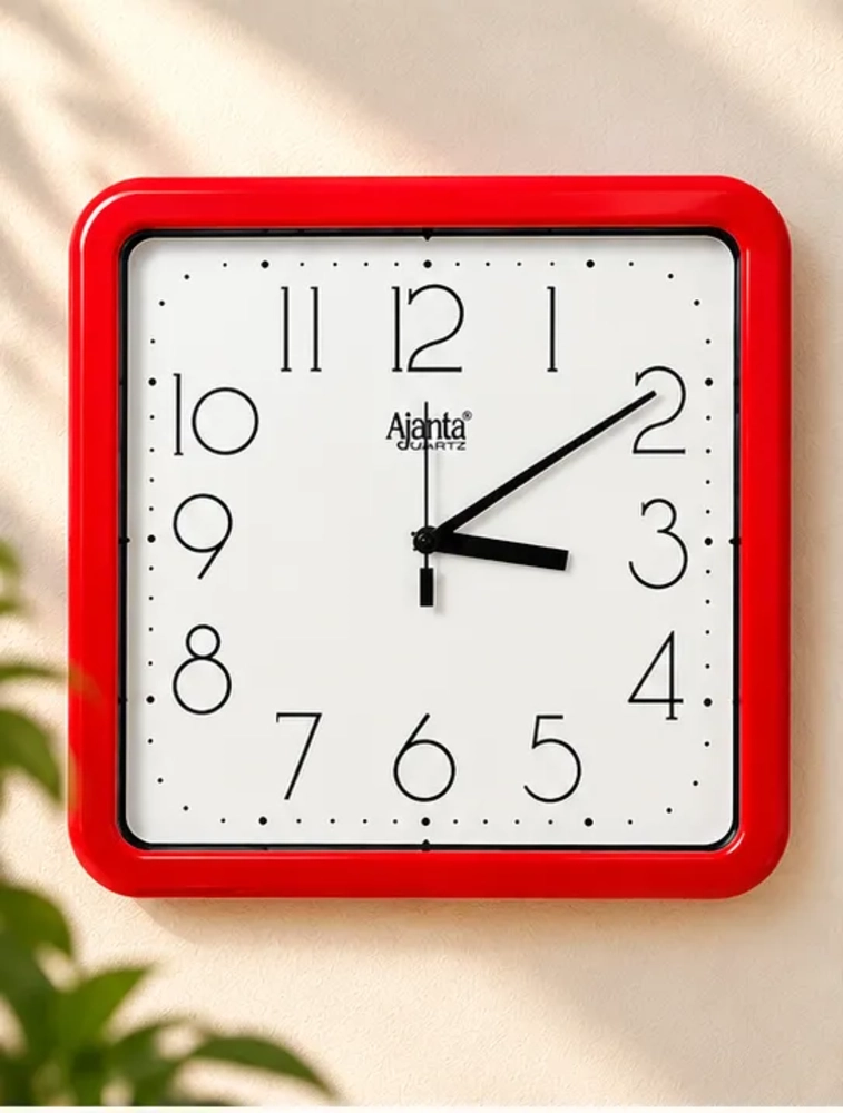 Red Simple Wall Clock 677